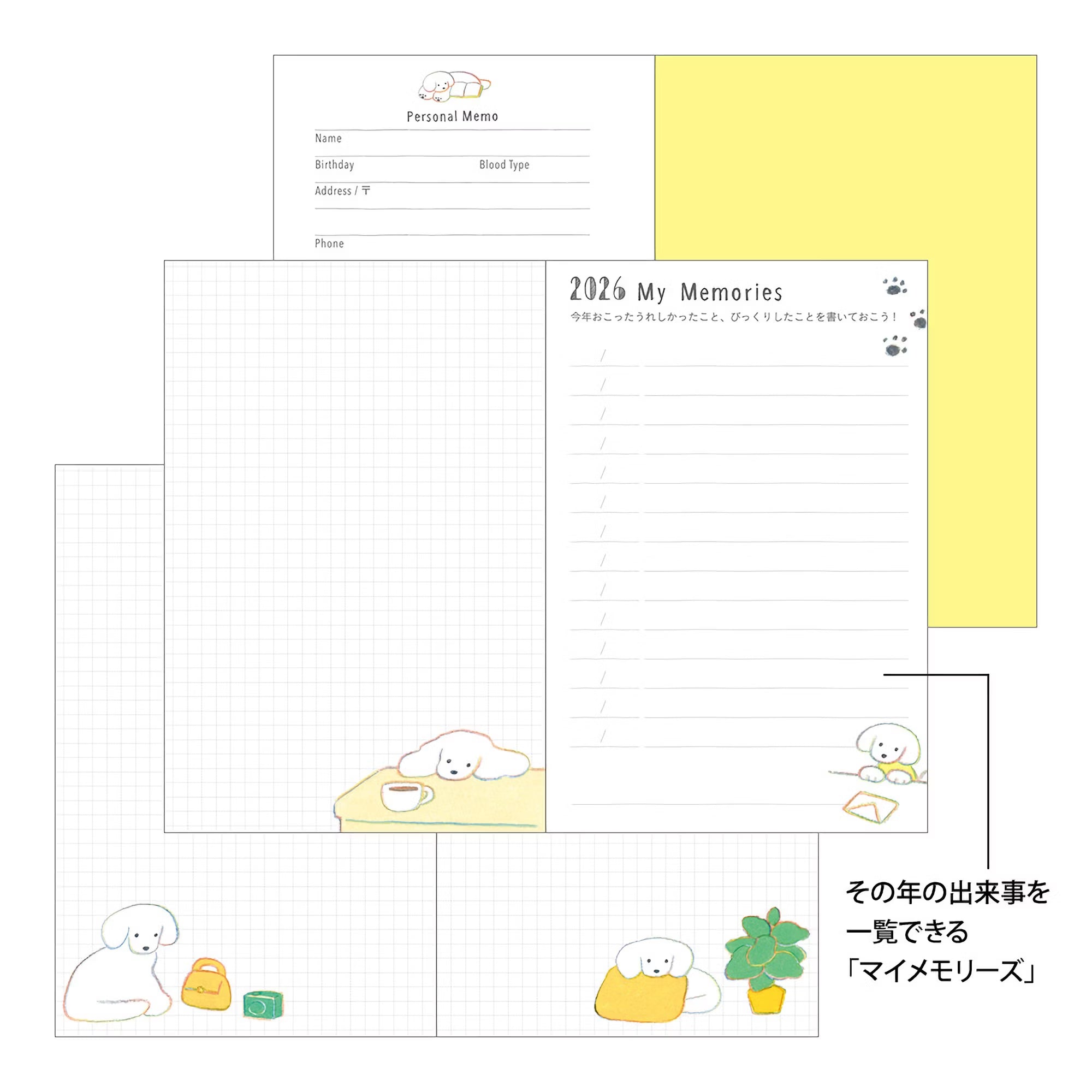 Agenda 2026 MIDORI Pocket Diary - Mini - Chien