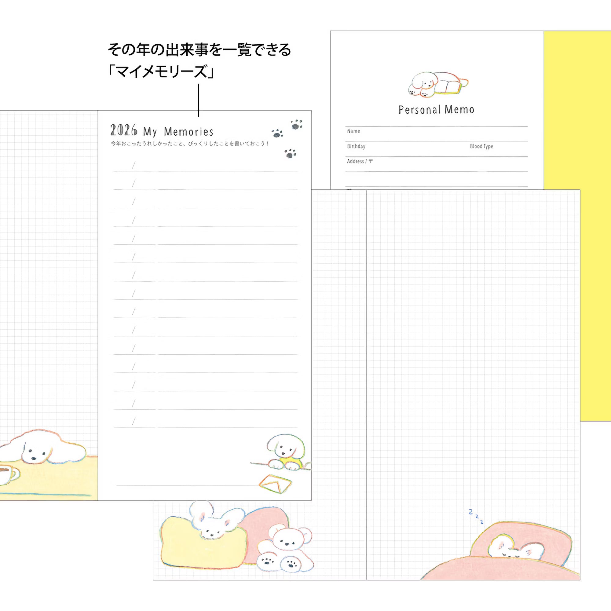 Agenda 2026 MIDORI Pocket Diary - Slim - Chien