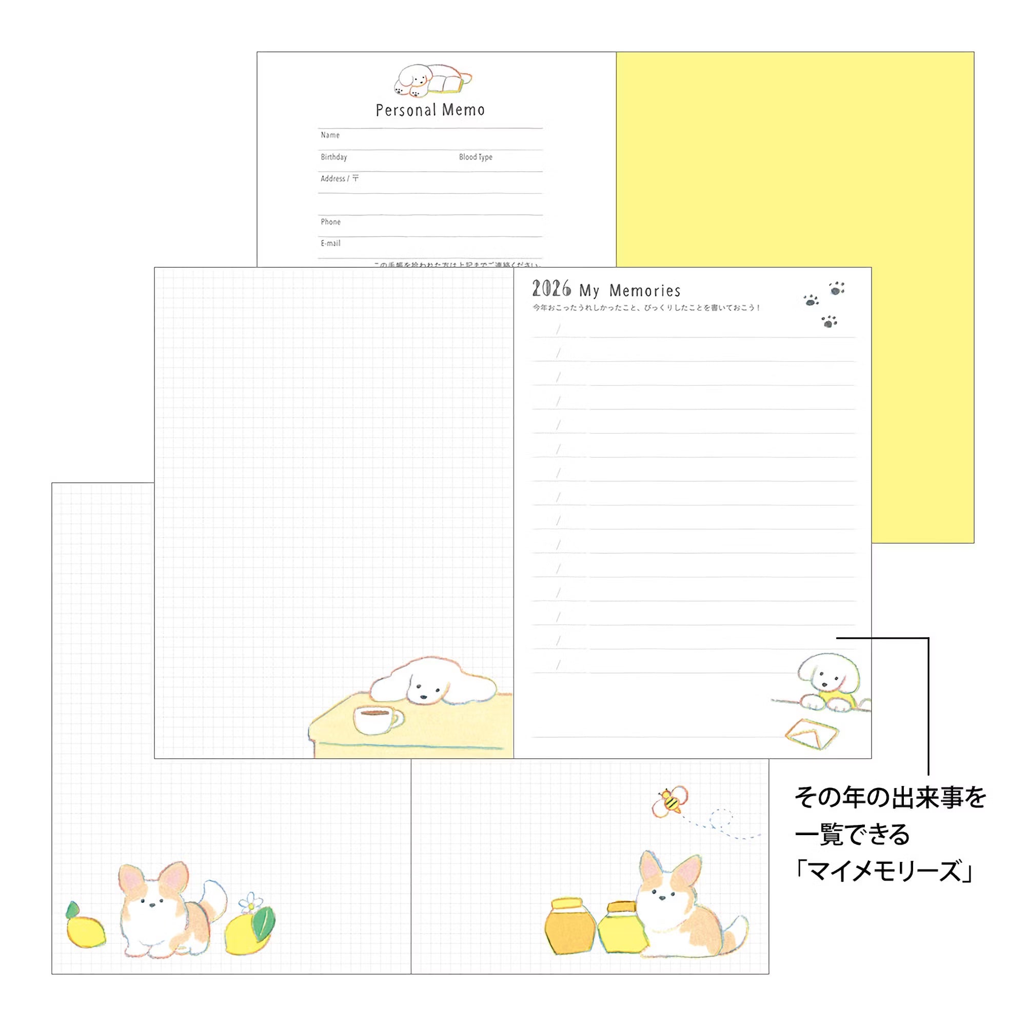 Agenda 2026 MIDORI Pocket Diary - A6 - Chien