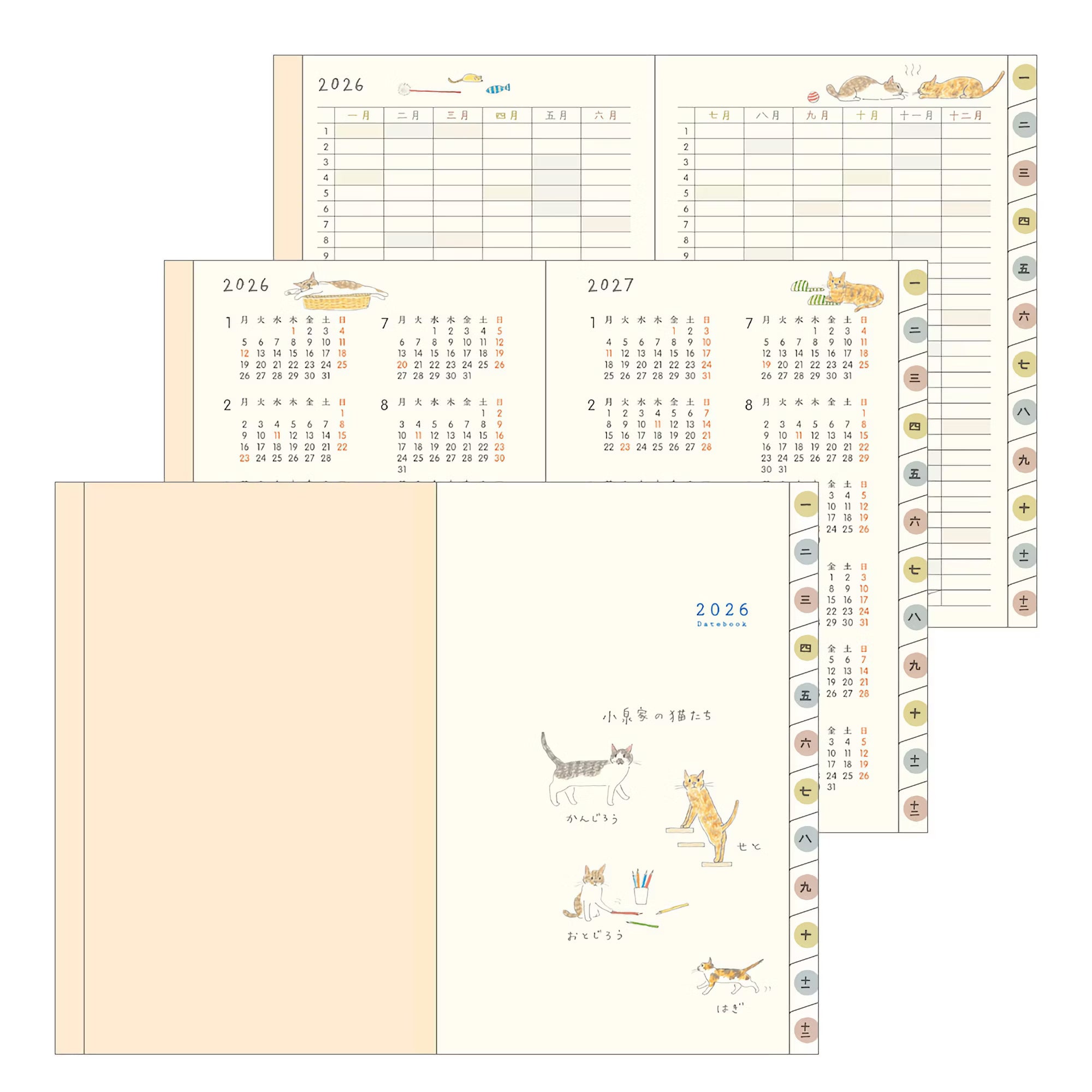 Agenda 2026 MIDORI Pocket Diary - Mini - Chat