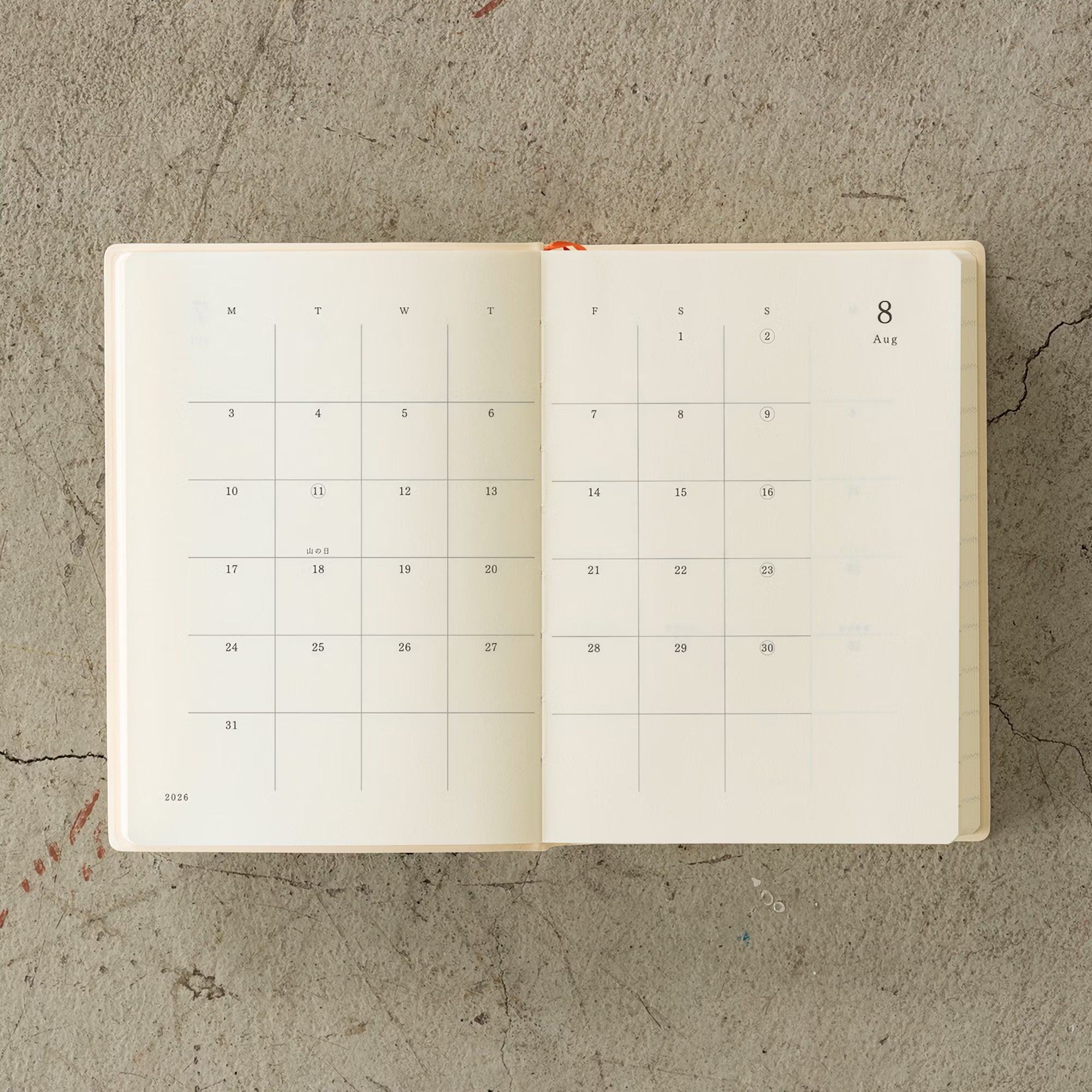 Agenda 2026 MIDORI MD PAPER Notebook Diary 1 Day 1 - A6