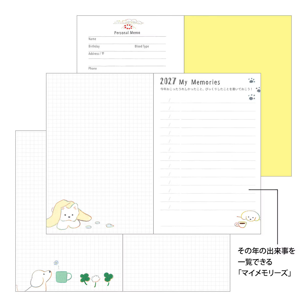 Agenda 2027 MIDORI Pocket Diary - Mini - Chien