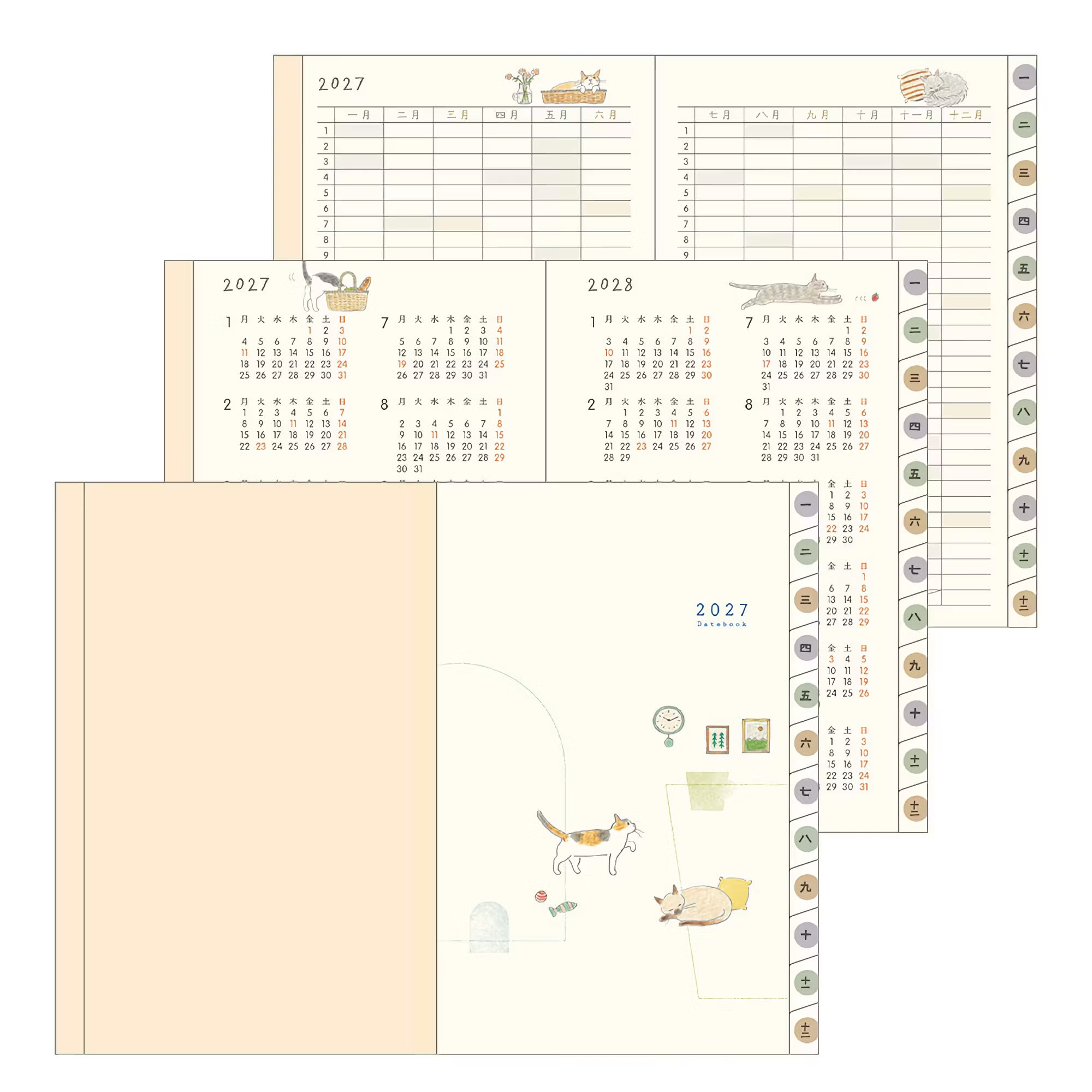 Agenda 2027 MIDORI Pocket Diary - Mini - Chat