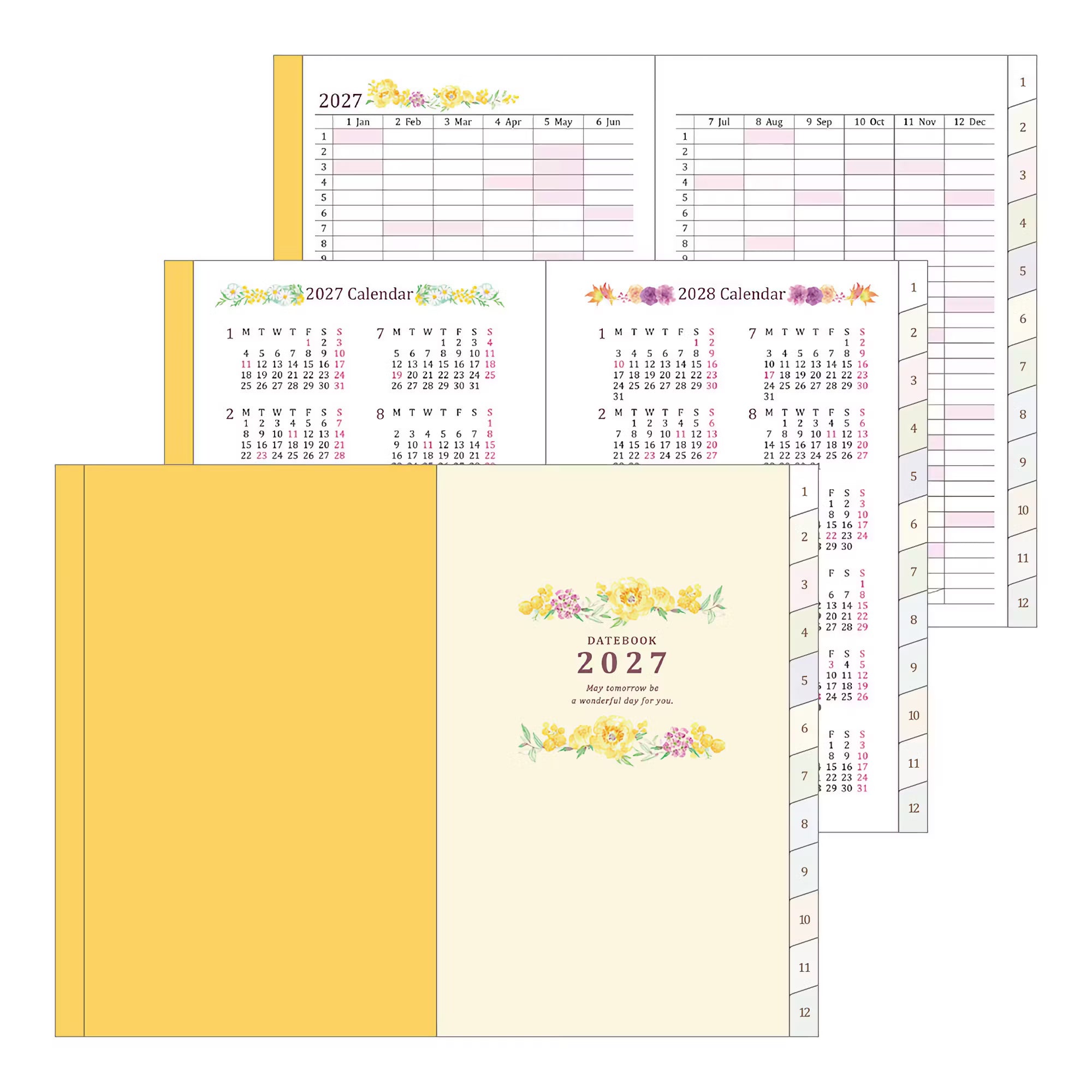 Agenda 2027 MIDORI Pocket Diary - Mini - Fleur