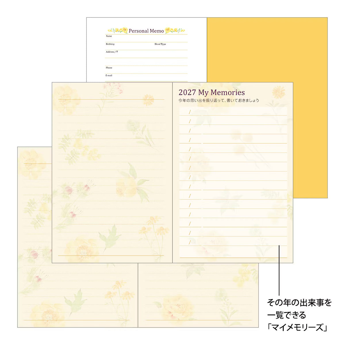 Agenda 2027 MIDORI Pocket Diary - Mini - Fleur