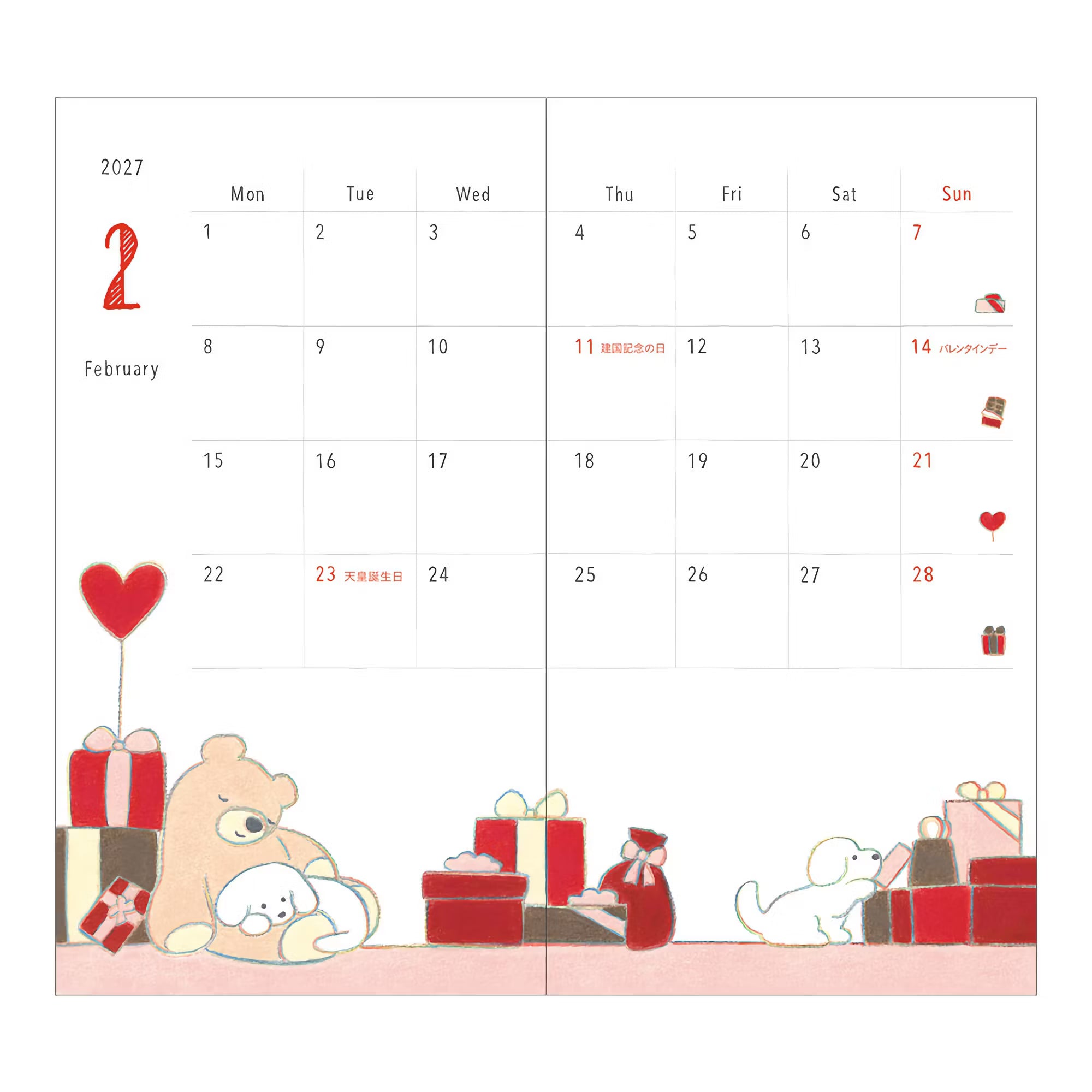 Agenda 2027 MIDORI Pocket Diary - Slim - Chien