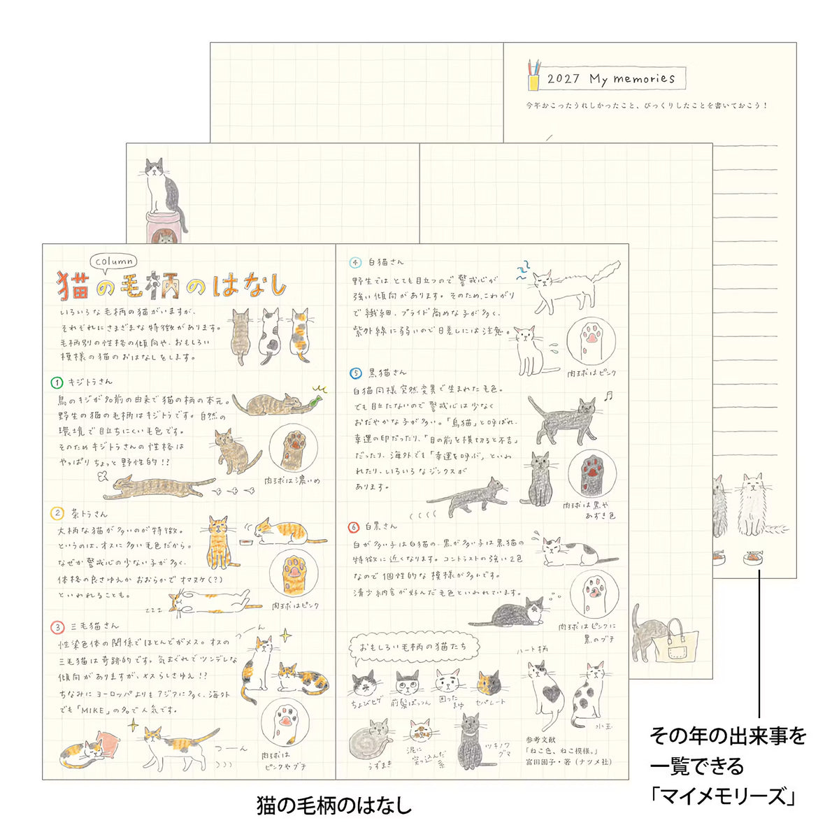 Agenda 2027 MIDORI Pocket Diary - Slim - Chat