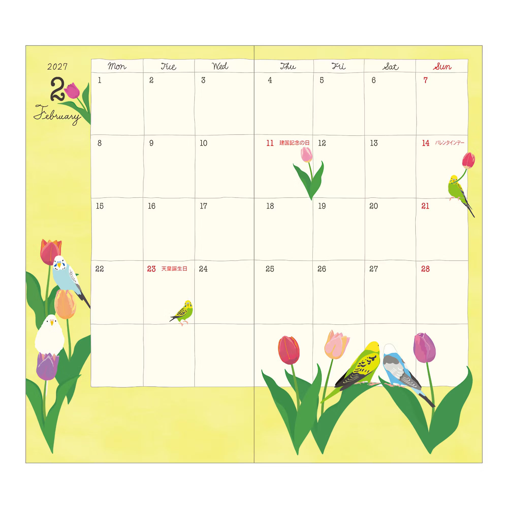 Agenda 2027 MIDORI Pocket Diary - Slim - Oiseau