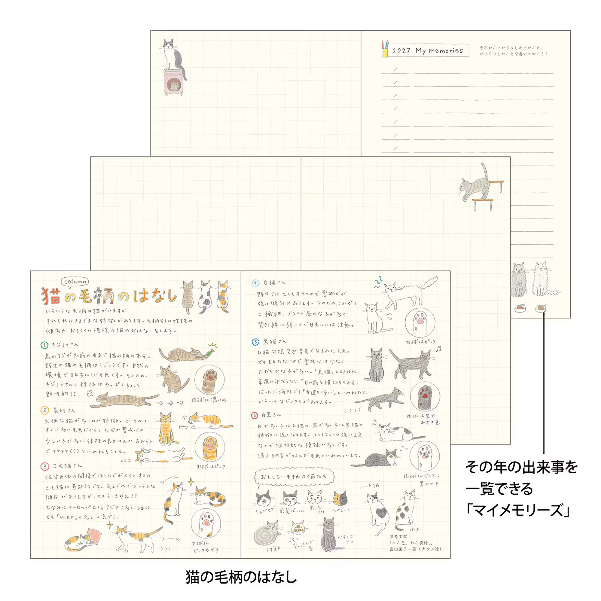 Agenda 2027 MIDORI Pocket Diary - A6 - Chat