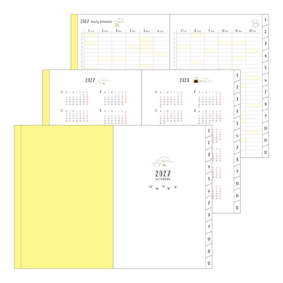 Agenda 2027 MIDORI Pocket Diary - B6 - Chien