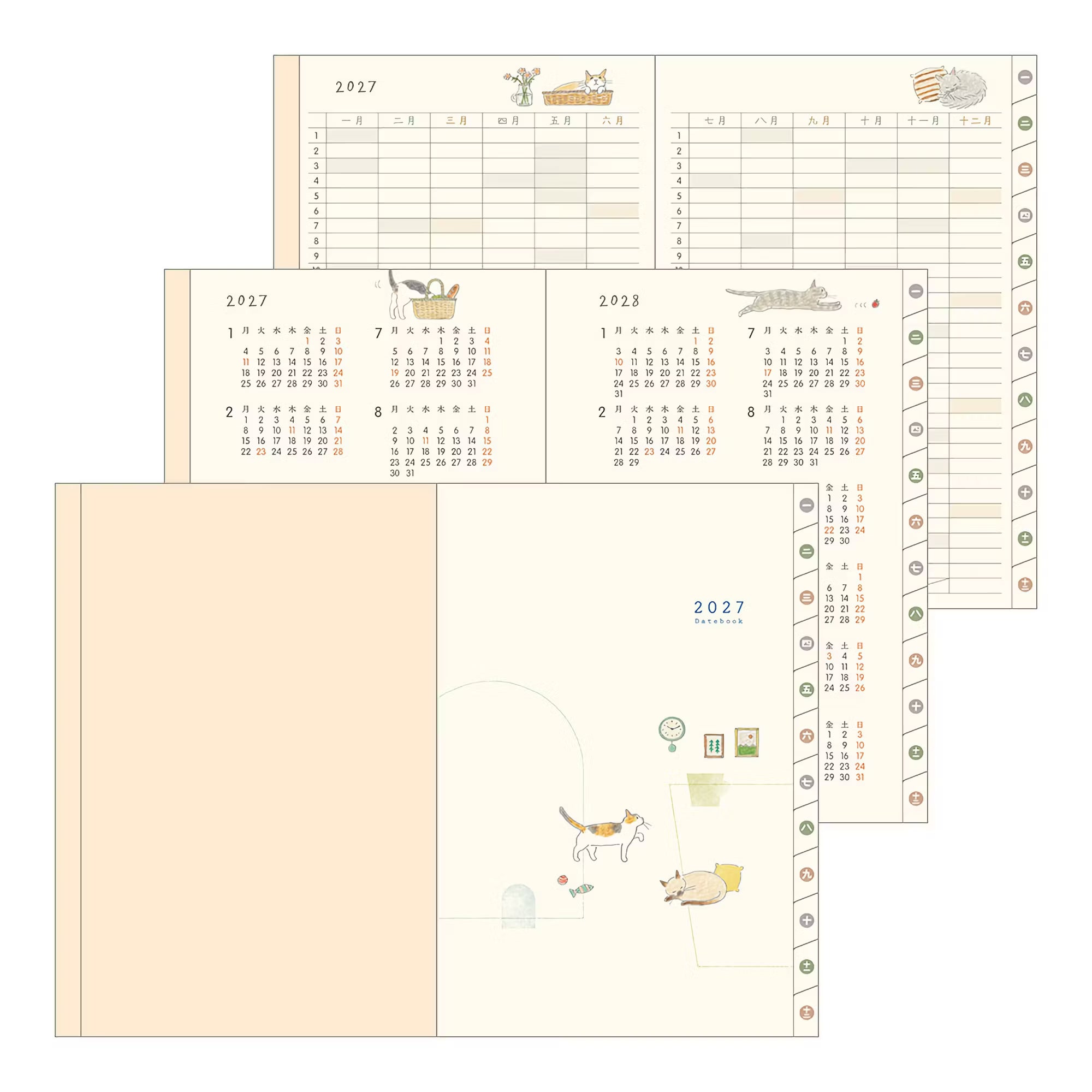 Agenda 2027 MIDORI Pocket Diary - B6 - Chat