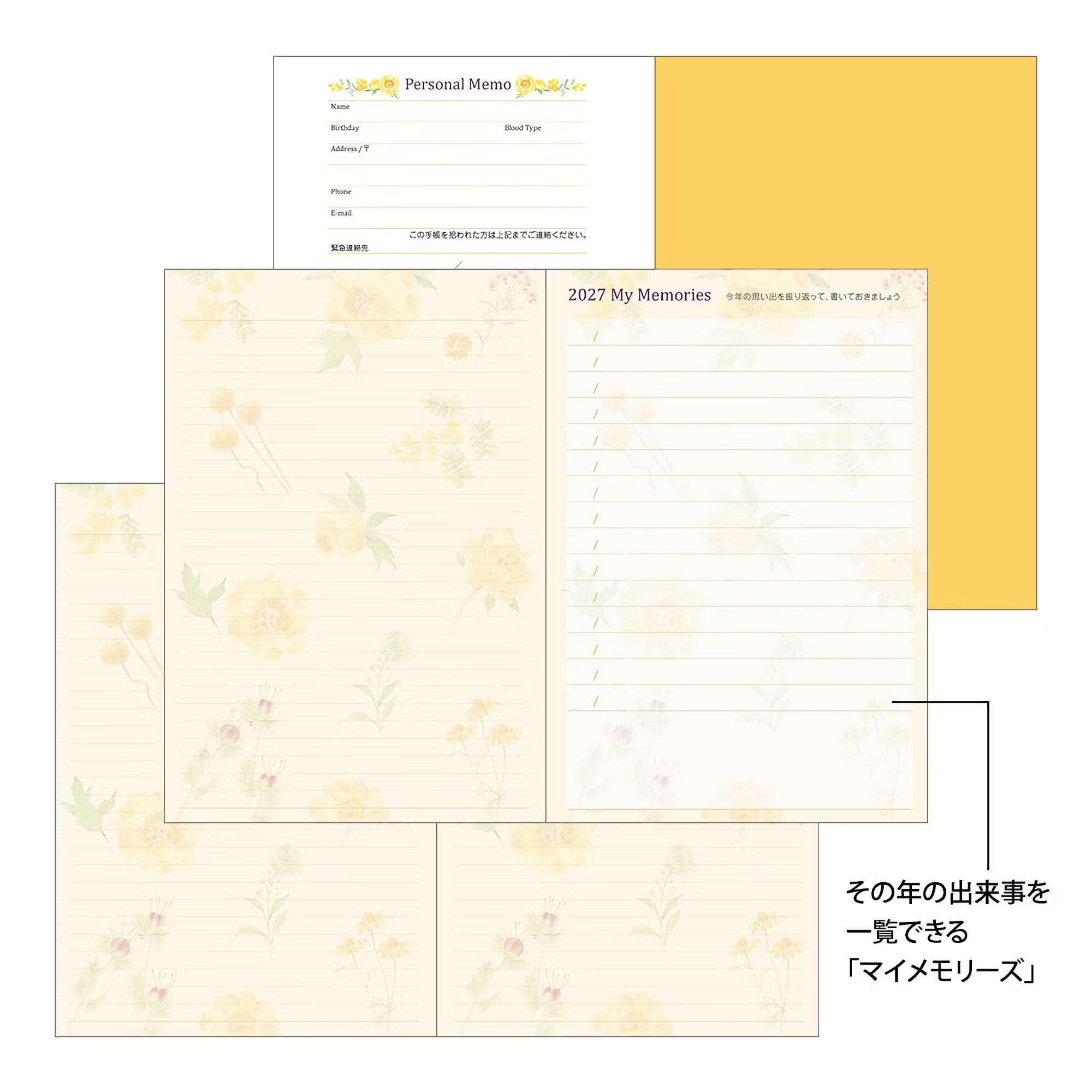 Agenda 2027 MIDORI Pocket Diary - B6 - Fleur
