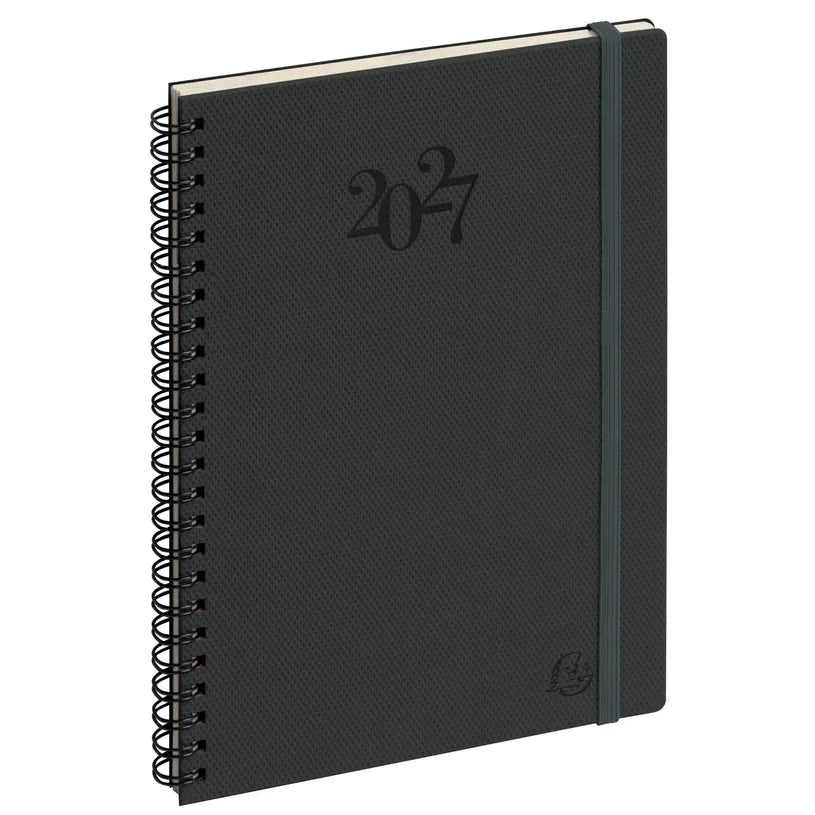 Agenda 2027 EXACOMPTA Horizons 20S - 15 x 21 cm - 1 semaine sur 2 pages - Orientation verticale - Swan noir