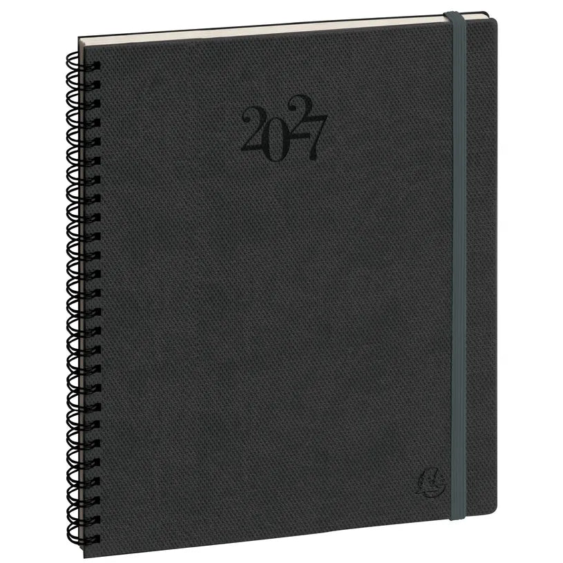 Agenda 2027 EXACOMPTA Eurotime 22S - 18,5 x 22,5 cm - 1 semaine sur 2 pages - Orientation verticale - Swan noir