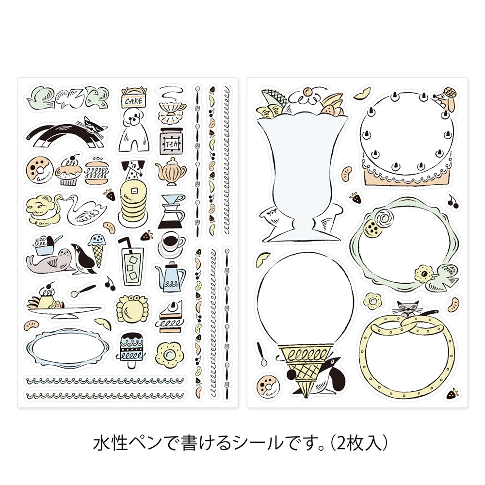 Stickers repositionnables MIDORI Yuru Log - Gourmandises & Animaux