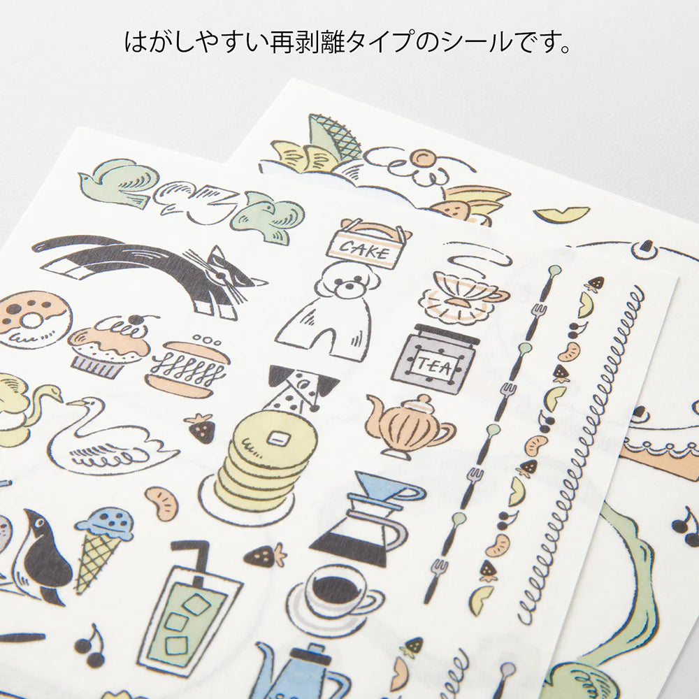 Stickers repositionnables MIDORI Yuru Log - Gourmandises & Animaux