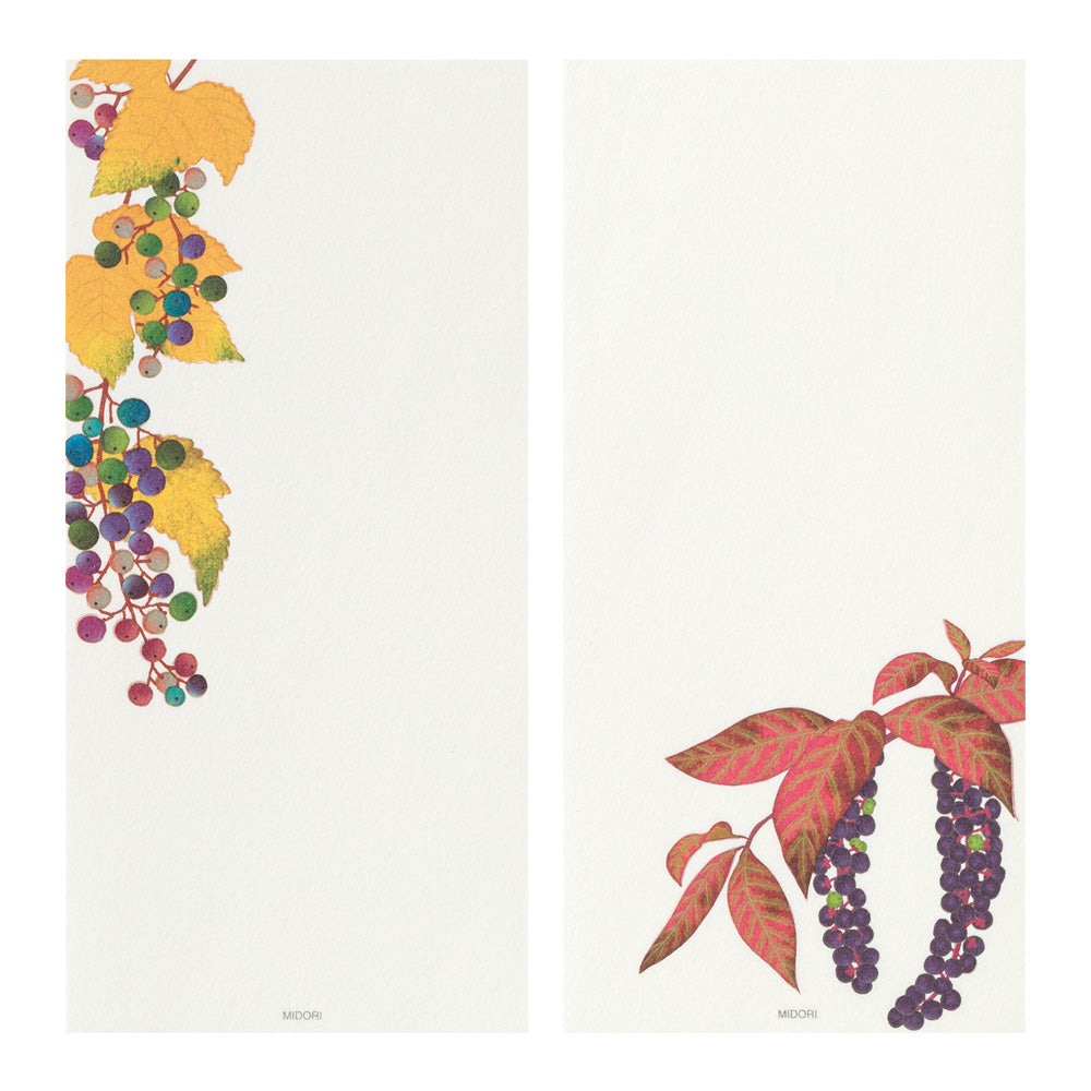 Papier à lettres MIDORI washi - 177 x 84 mm - Fruits d’automne