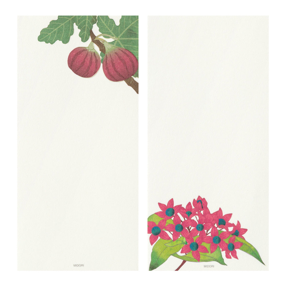 Papier à lettres MIDORI washi - 177 x 84 mm - Fruits d’automne
