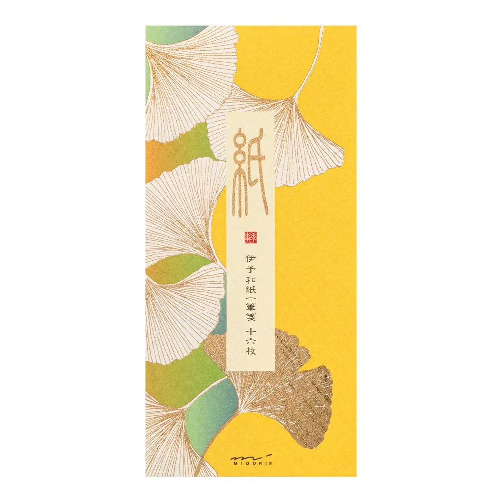 Papier à lettres MIDORI washi - 177 x 84 mm - Ginkgo
