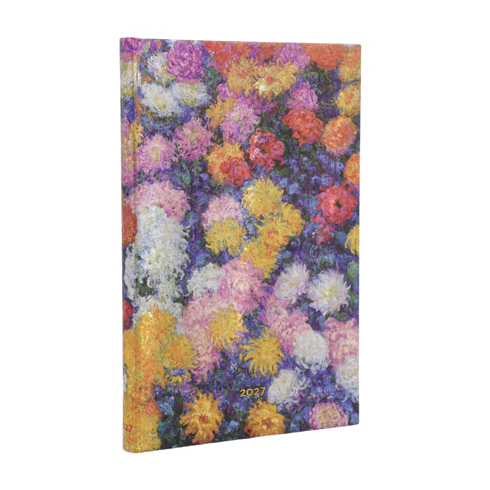 Agenda 2027 PAPERBLANKS Les Chrysanthèmes de Monet - 1 semaine sur 2 pages - Mini - Hardcover - Vertical - 176p