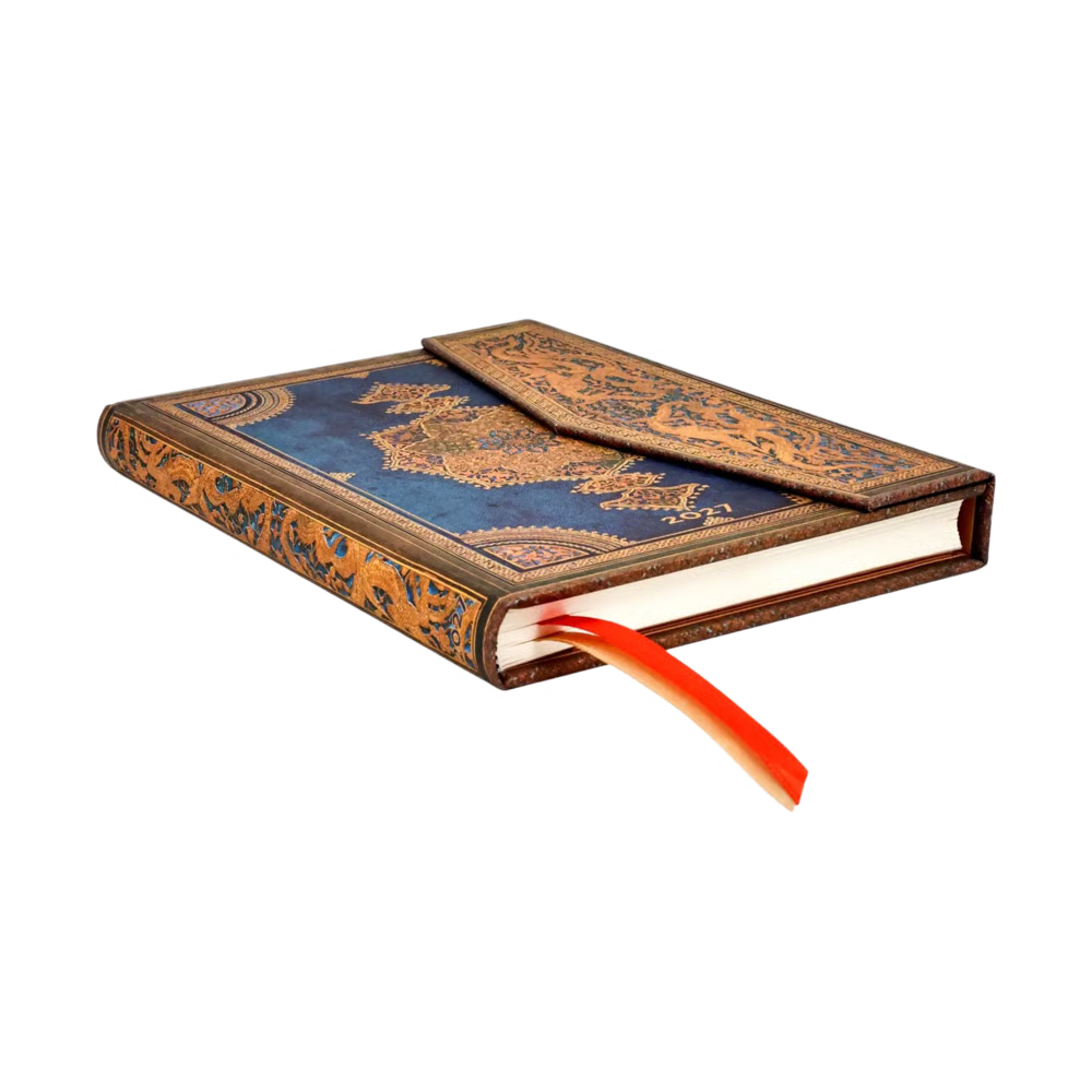 Agenda 2027 PAPERBLANKS Safavide Indigo - 1 semaine sur 2 pages - Midi - Hardcover - Vertical - 176p