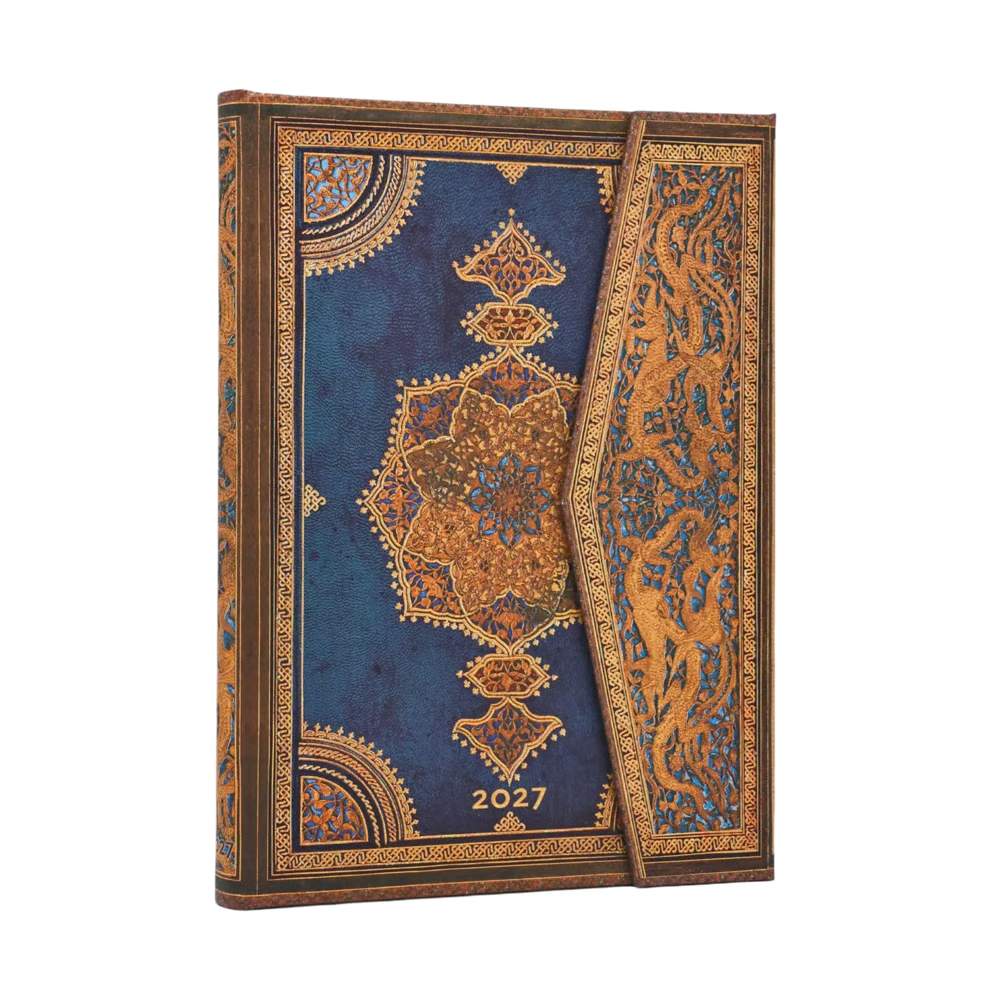 Agenda 2027 PAPERBLANKS Safavide Indigo - 1 semaine sur 2 pages - Midi - Hardcover - Vertical - 176p