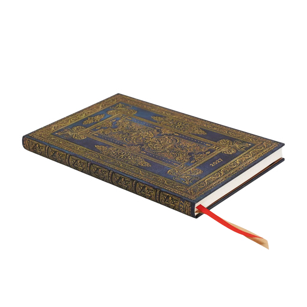 Agenda 2027 PAPERBLANKS Luxe Bleu - 1 semaine sur 2 pages - Maxi - Hardcover - Horizontal - 176p