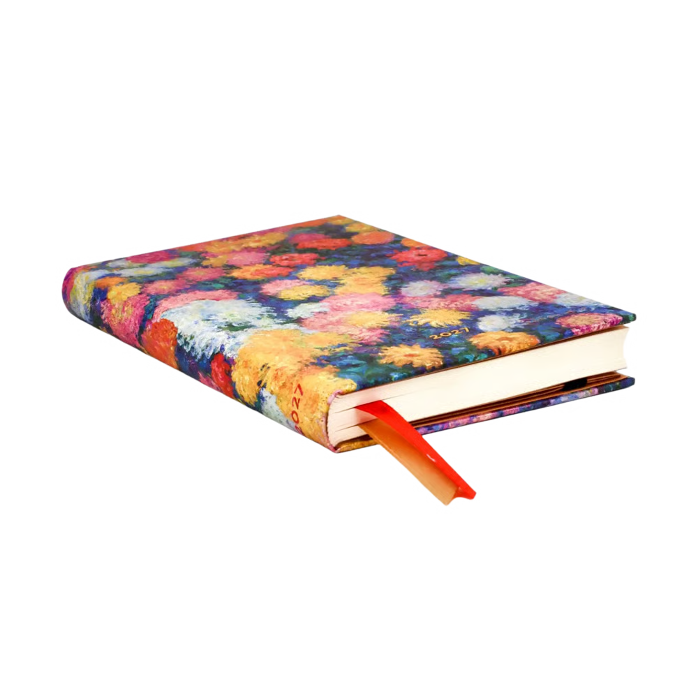 Agenda 2027 PAPERBLANKS Les Chrysanthèmes de Monet - 1 semaine sur 2 pages - Maxi - Hardcover - Vertical - 176p