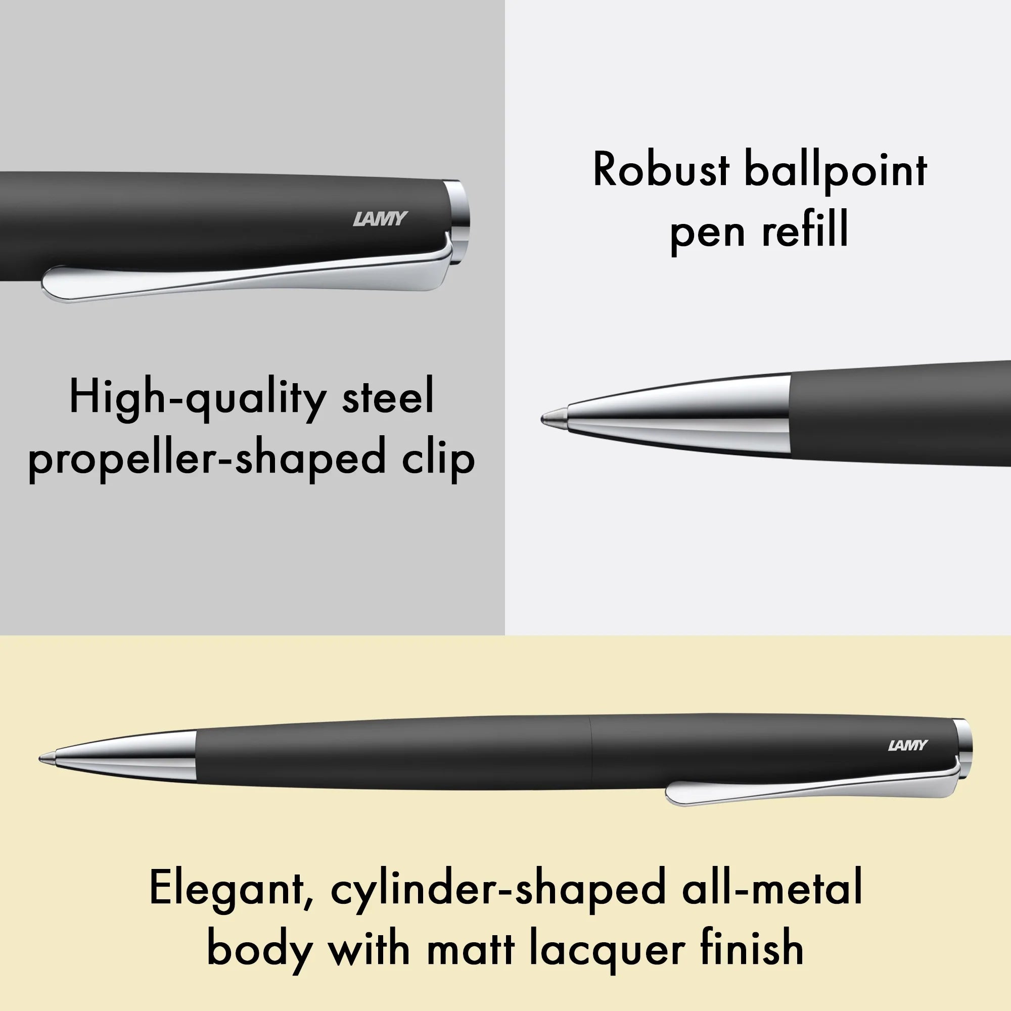 Stylo bille LAMY studio - Black