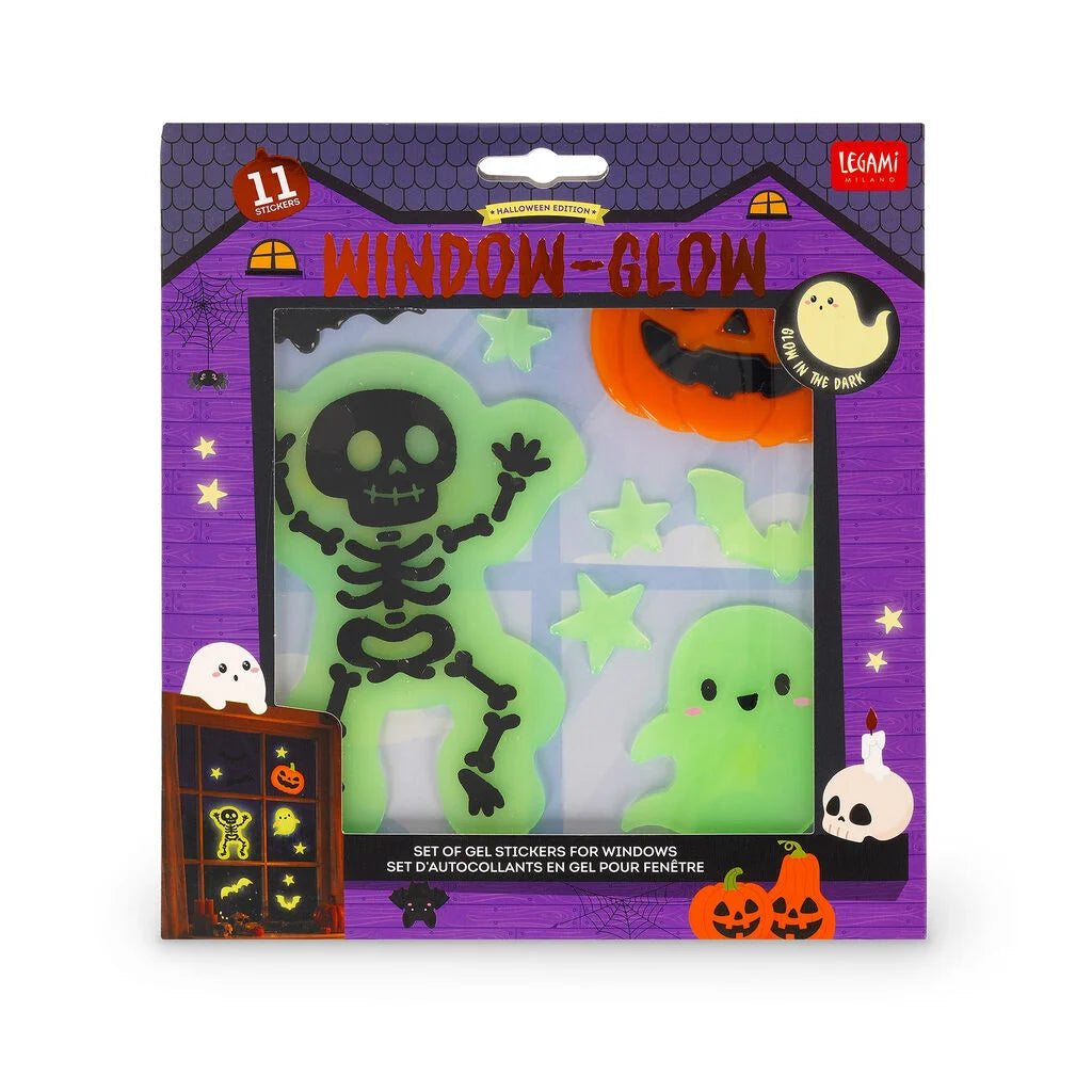 Set de 11 autocollants en gel pour fenêtre LEGAMI - Halloween Edition - Windo-Glow