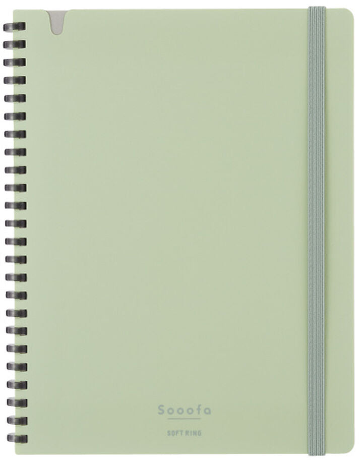 Carnet KOKUYO Soft Ring Sooofa - A5 - Softcover - Quadrillé - Green