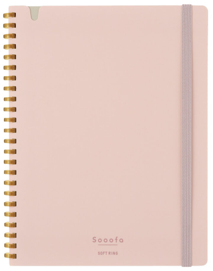 Carnet KOKUYO Soft Ring Sooofa - A5 - Softcover - Quadrillé - Pink