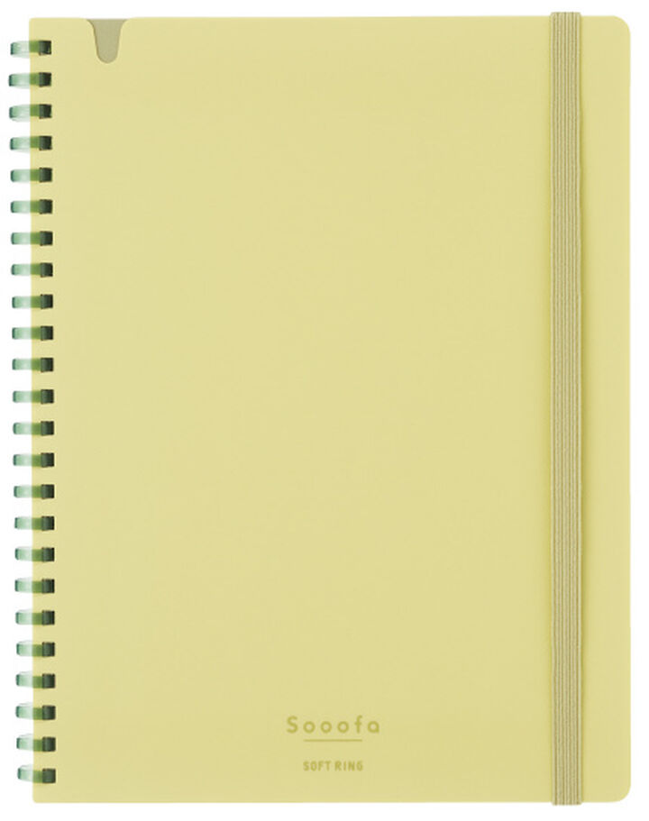 Carnet KOKUYO Soft Ring Sooofa - A5 - Softcover - Quadrillé - Yellow
