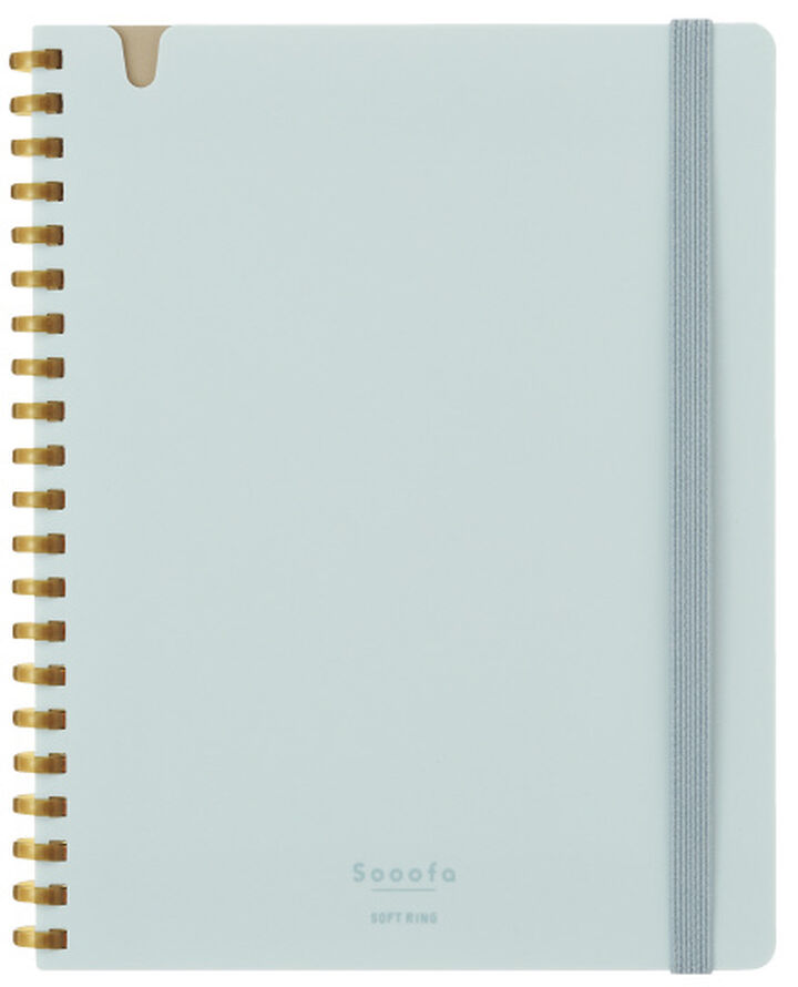 Carnet KOKUYO Soft Ring Sooofa - B6 - Softcover - Quadrillé - Light Blue
