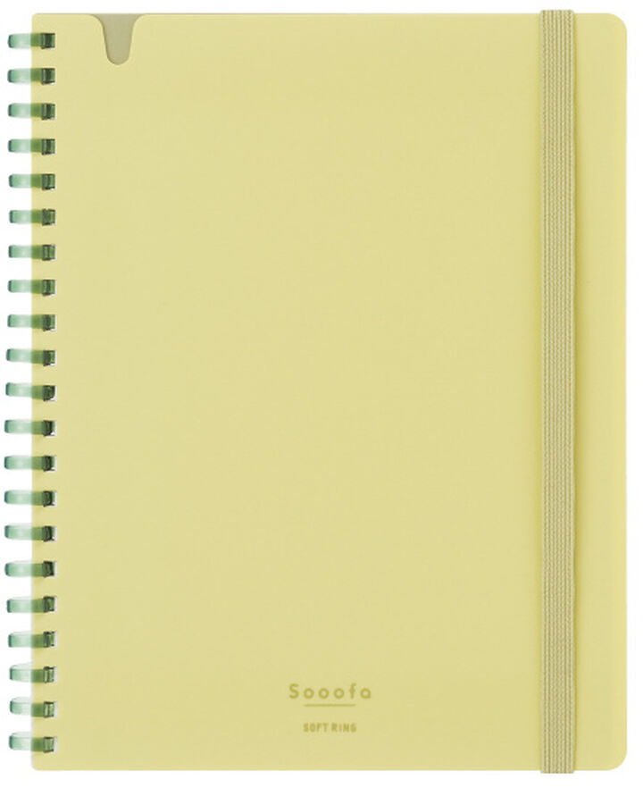 Carnet KOKUYO Soft Ring Sooofa - B6 - Softcover - Quadrillé - Yellow