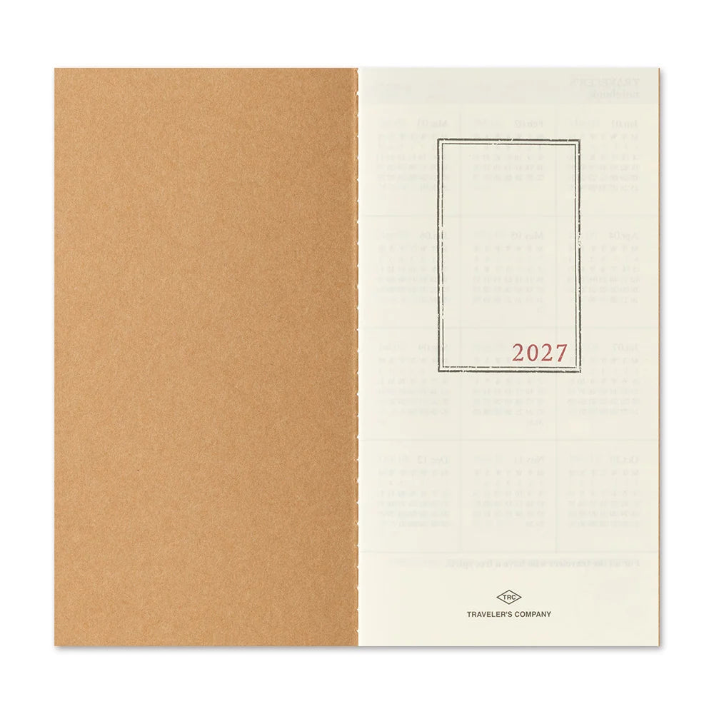 TRAVELER'S notebook - agenda mensuel 2027 (regular size)