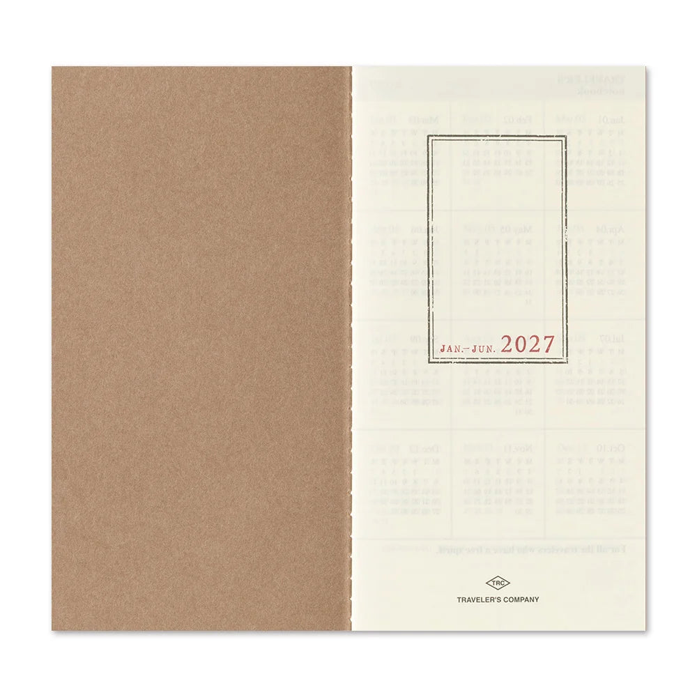 TRAVELER'S notebook - agenda semainier 2027 (regular size)