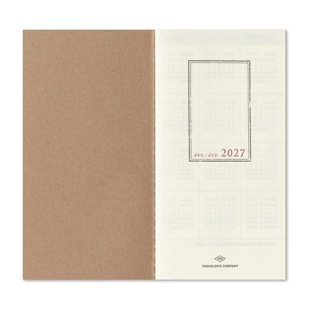 TRAVELER'S notebook - agenda semainier 2027 avec notes (regular size)