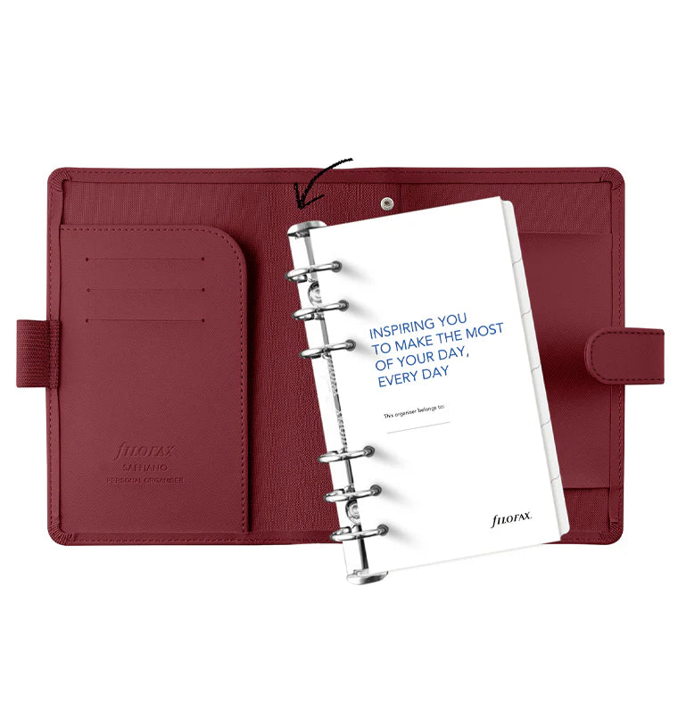 Organiseur FILOFAX Saffiano - Personal - Dark Cherry