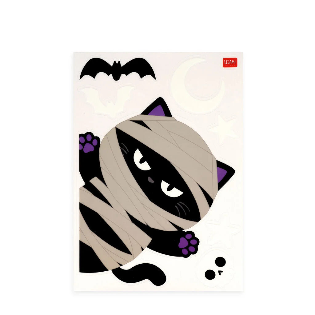 Set de 40 autocollants électrostatiques pour fenêtre LEGAMI - Halloween Edition - Windo-Glow