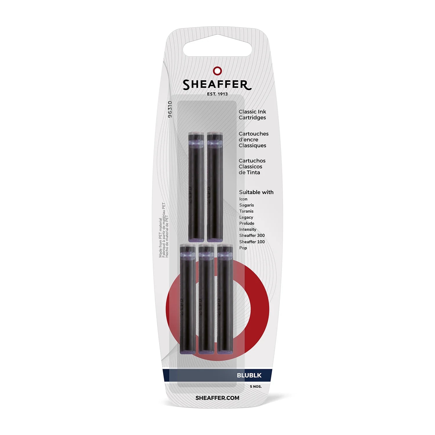 Cartouches d'encre SHEAFFER - Bleu-noir