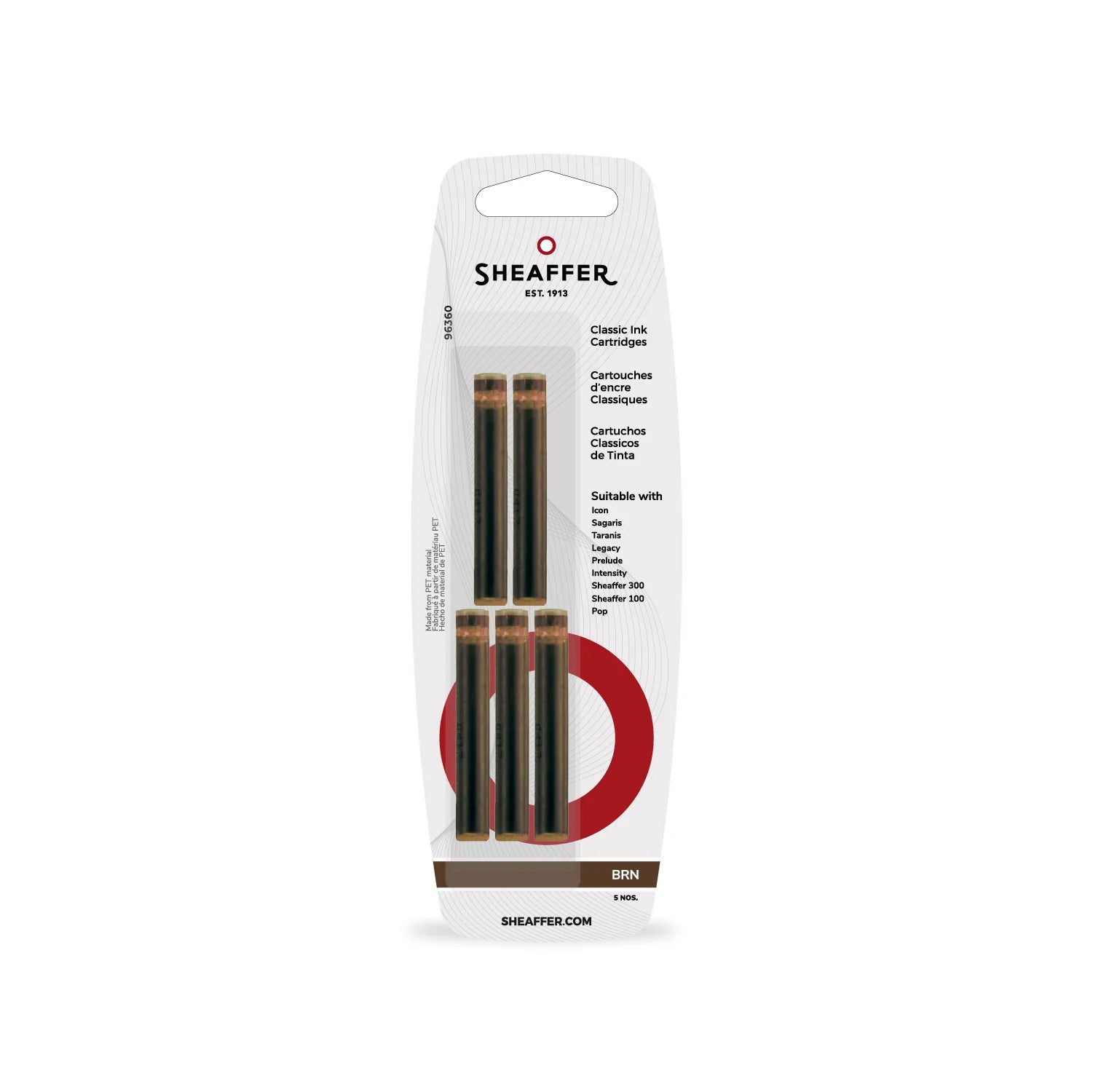 Cartouches d'encre SHEAFFER - Marron
