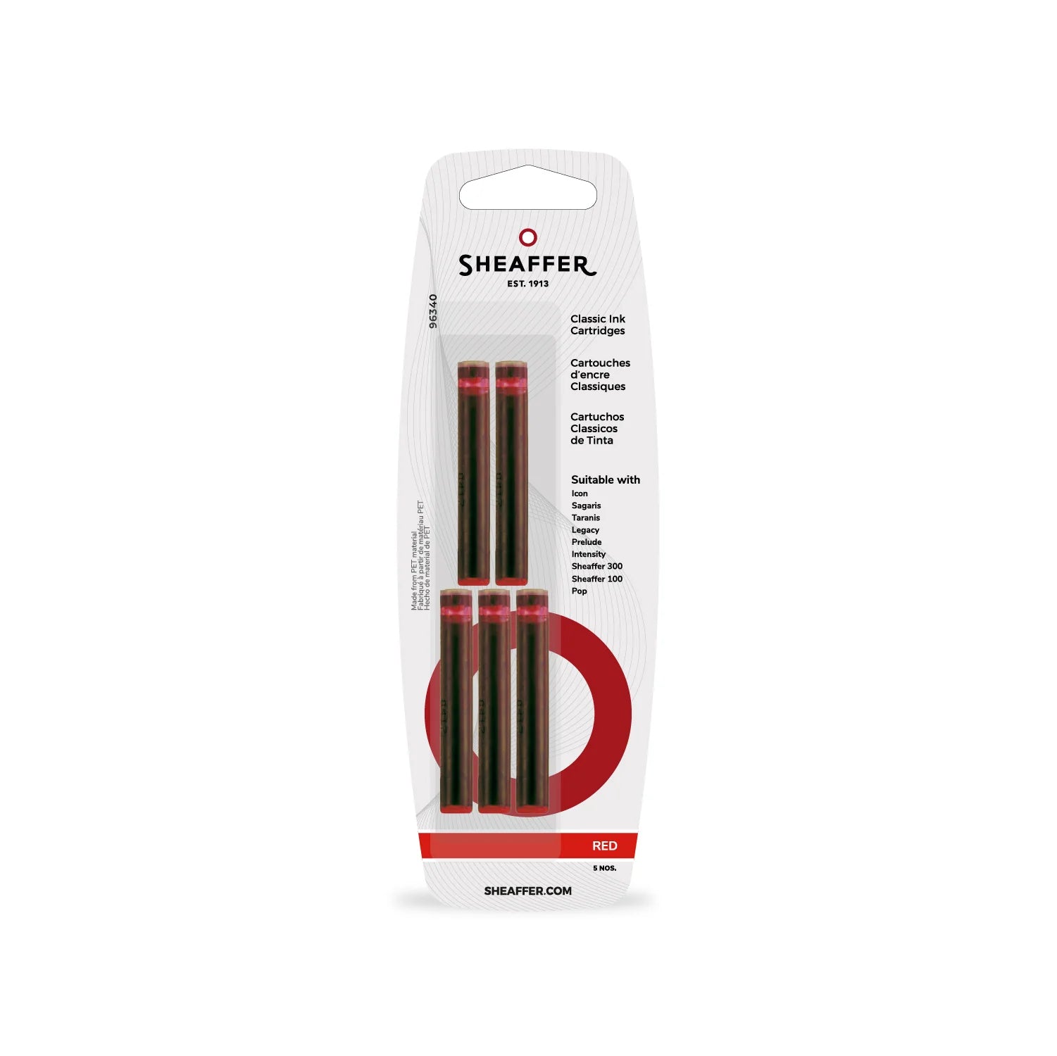 Cartouches d'encre SHEAFFER - Rouge
