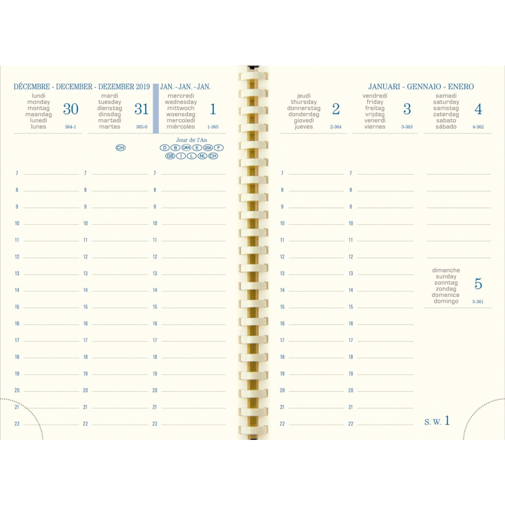 Agenda 2024-2025 EXACOMPTA SAD 13S Vérone - 1 semaine sur 2 pages - 9 x 13 cm - Bleu -