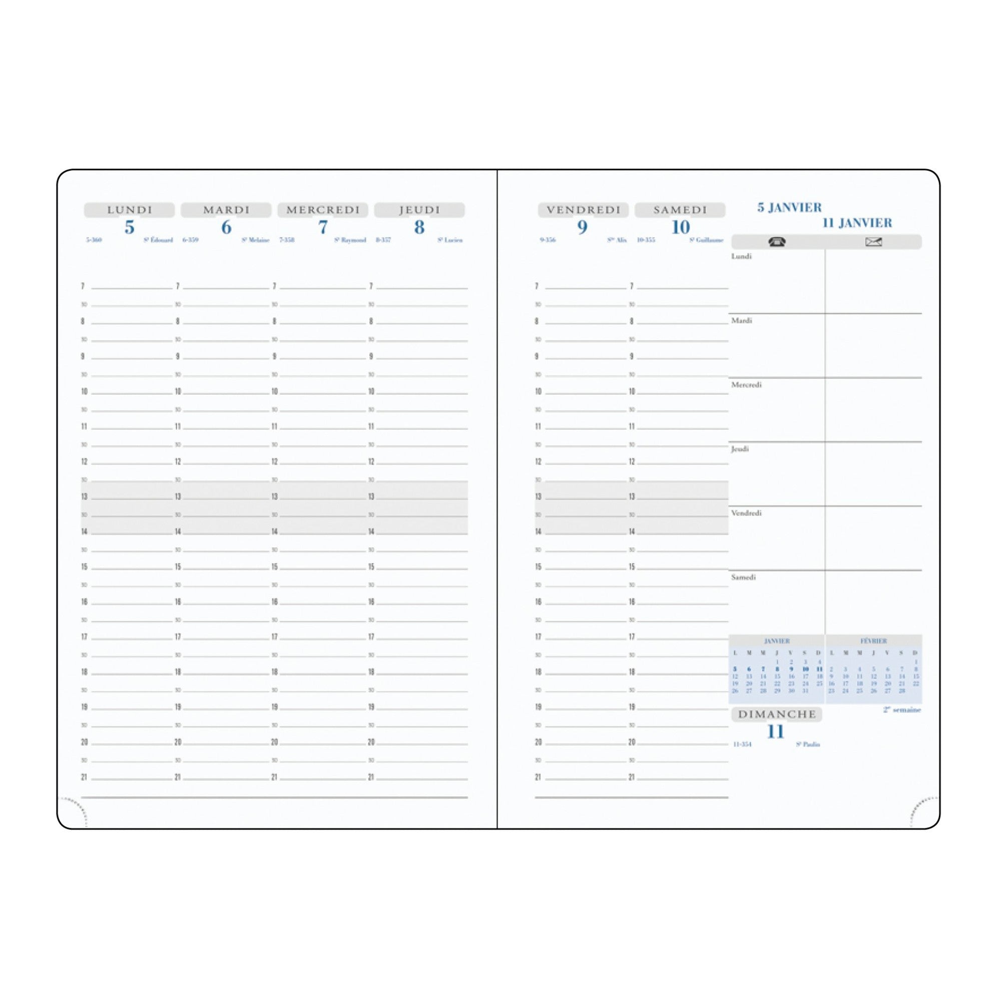 Agenda 2024-2025 EXACOMPTA SAS 20 Visuel 7 Winner - 1 semaine sur 2 pages - 15 x 21 cm - Bleu -