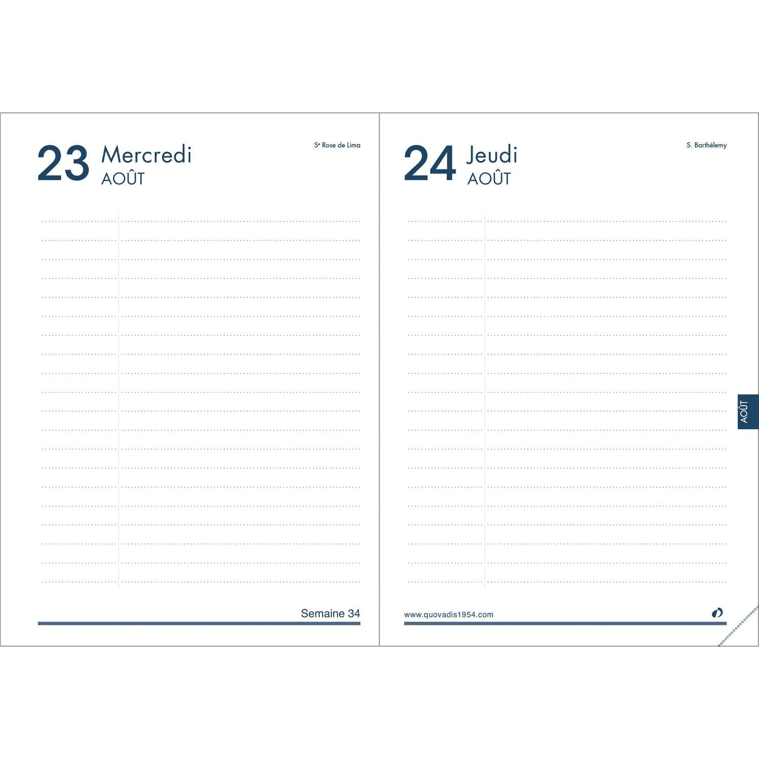 Agenda 2024-2025 QUO VADIS Textagenda Club - 1 jour par page - 12 x 17 cm - Bronze - 3371010476107