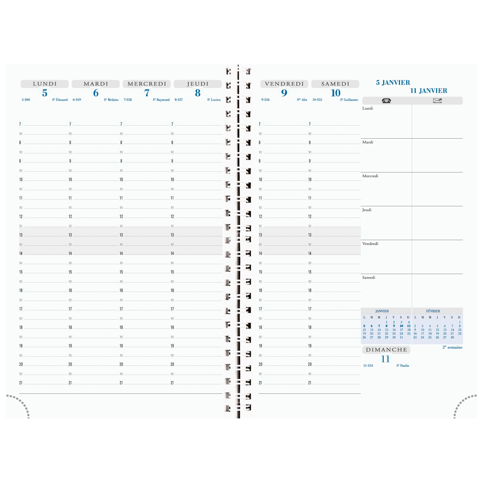 Agenda 2025 - 2026 EXACOMPTA SAD 20S - 15 x 21 cm - 1 semaine sur 2 pages - Orientation verticale - Linicolor violet - 3660942002219