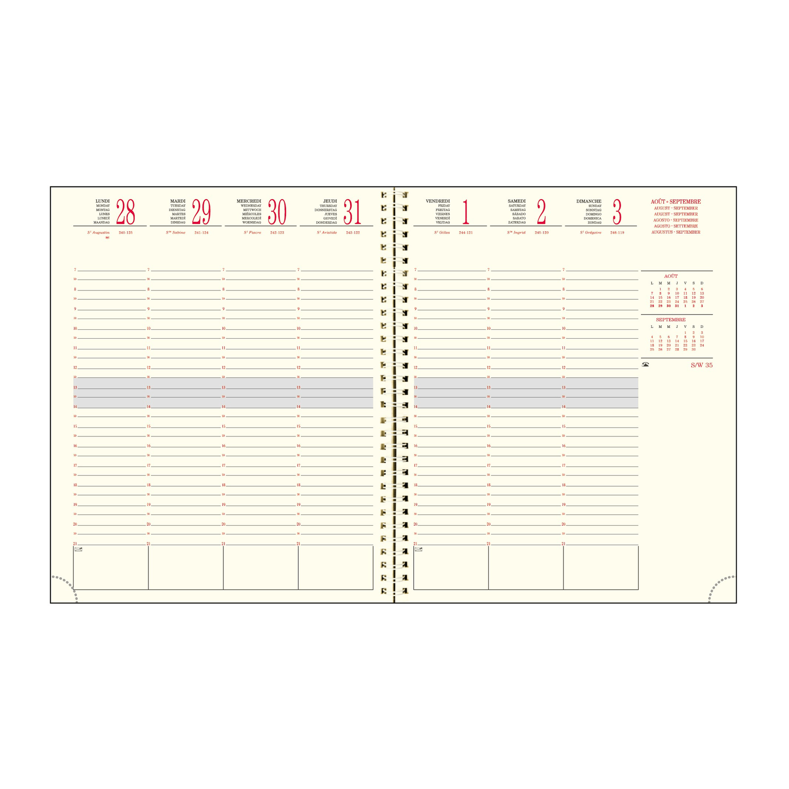 Agenda 2025 - 2026 EXACOMPTA SAD 22S - 18,5 x 22,5 cm - 1 semaine sur 2 pages - Orientation verticale - Linicolor violet - 3660942011501