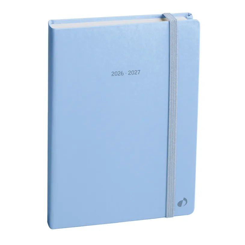 Agenda 2026 - 2027 QUO VADIS Eurotextagenda ML - 12 x 17 cm - 1 jour par page - Orientation horizontale - Pastel bleu clair - 3371010441785