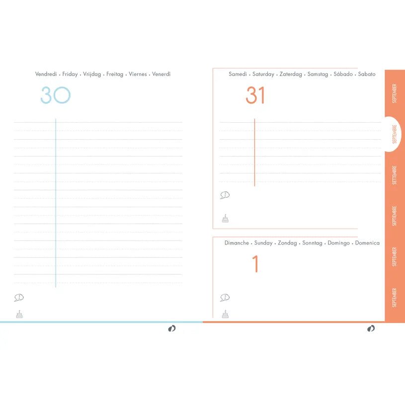 Agenda 2026 - 2027 QUO VADIS Eurotextagenda ML - 12 x 17 cm - 1 jour par page - Orientation horizontale - PSG - 3371010543144